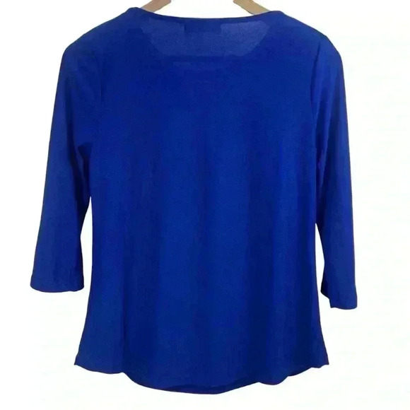 89th & Madison Electric Blue Small Blouse - Picture 2 of 3